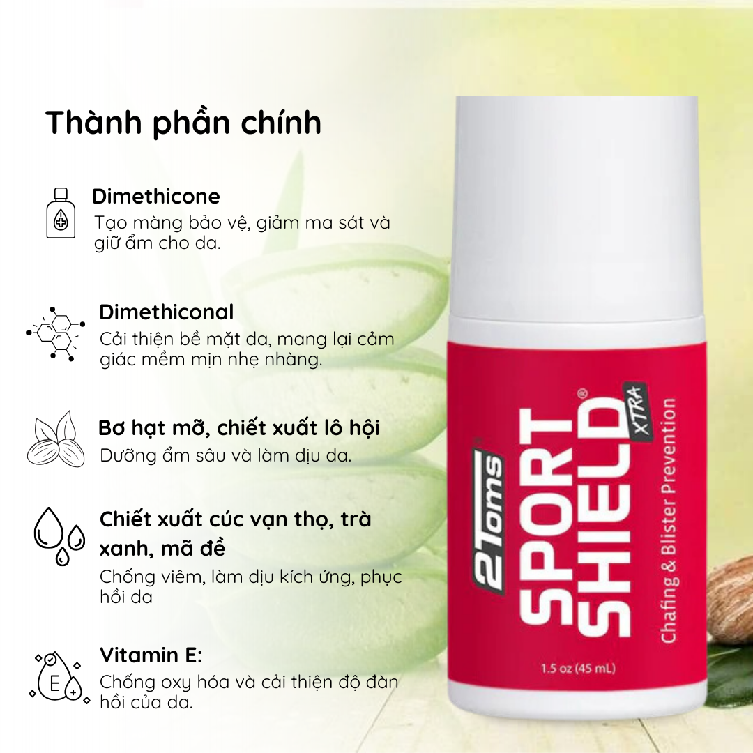  2Toms SportShield Xtra Chai 45ml - Gel Chống Trầy Xước, Phồng Rộp Trong Thể Thao Vượt Trội 