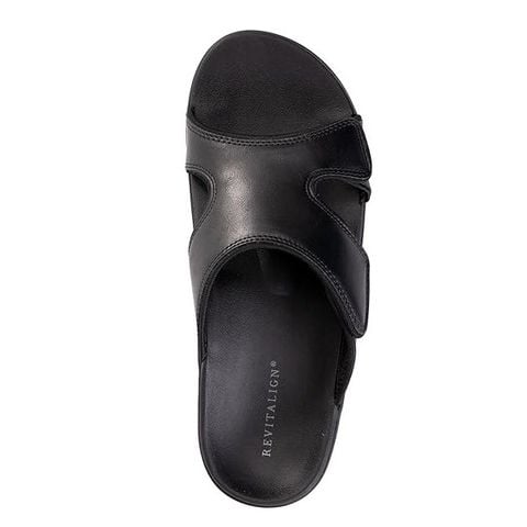  Dép quai ngang sức khỏe nam Revitalign Deluxe Black 