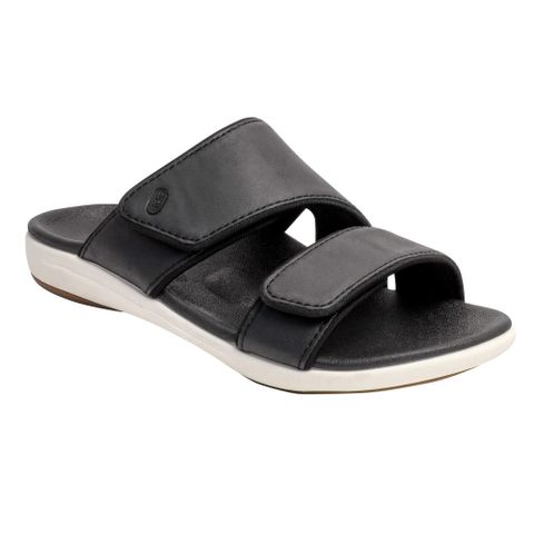  Dép quai ngang sức khỏe nữ Revitalign Kholo Nuevo Black 