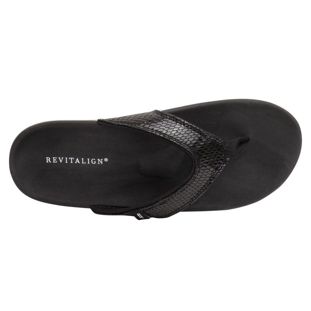  Dép xỏ ngón sức khỏe nữ Revitalign Yumi Gecko Black 