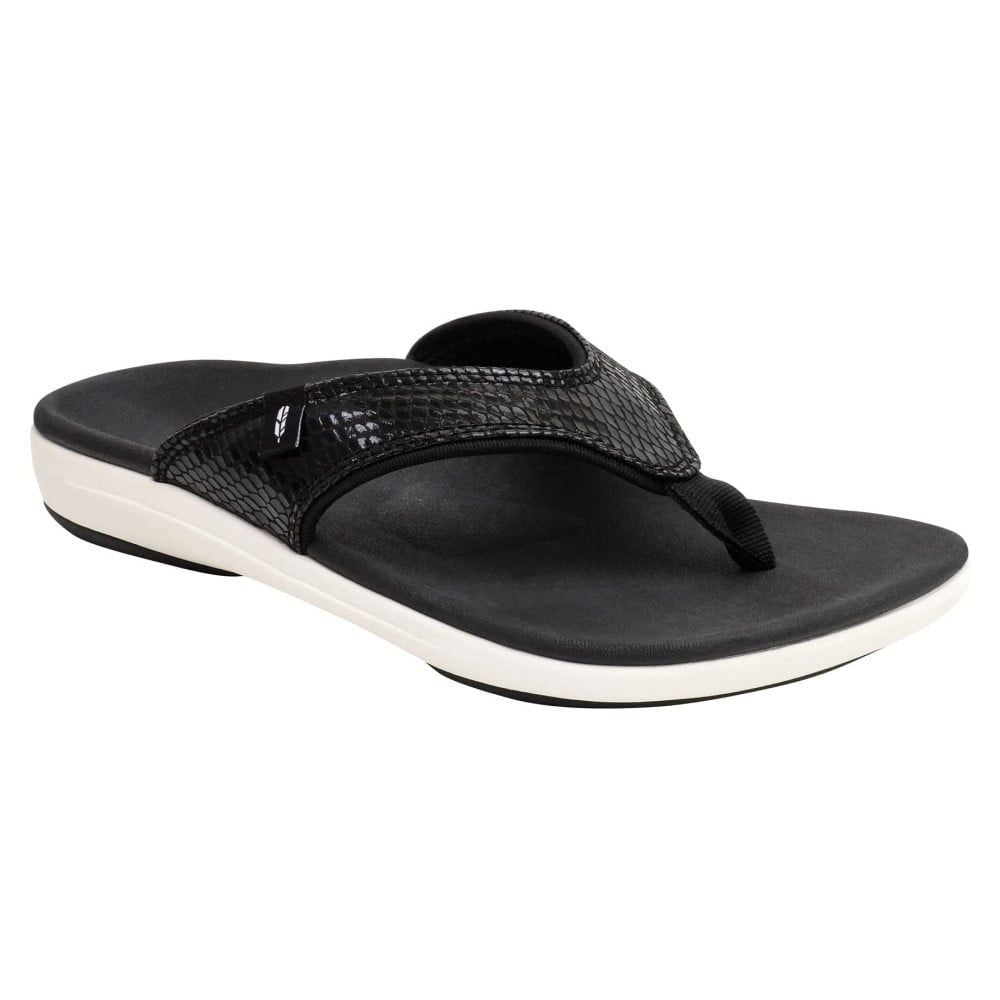  Dép xỏ ngón sức khỏe nữ Revitalign Yumi Gecko Black 