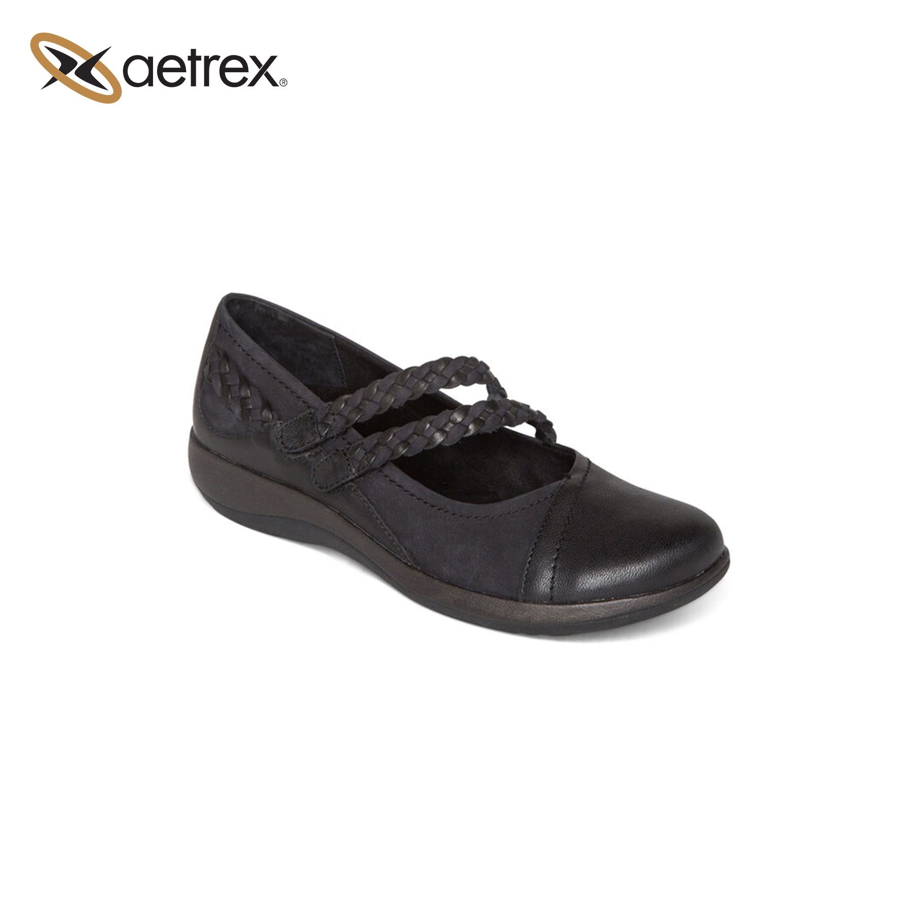  Giày lười sức khỏe nữ Aetrex Annie Black 