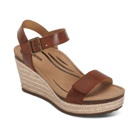  Giày sandal cao gót sức khỏe nữ Aetrex Sydney Walnut 