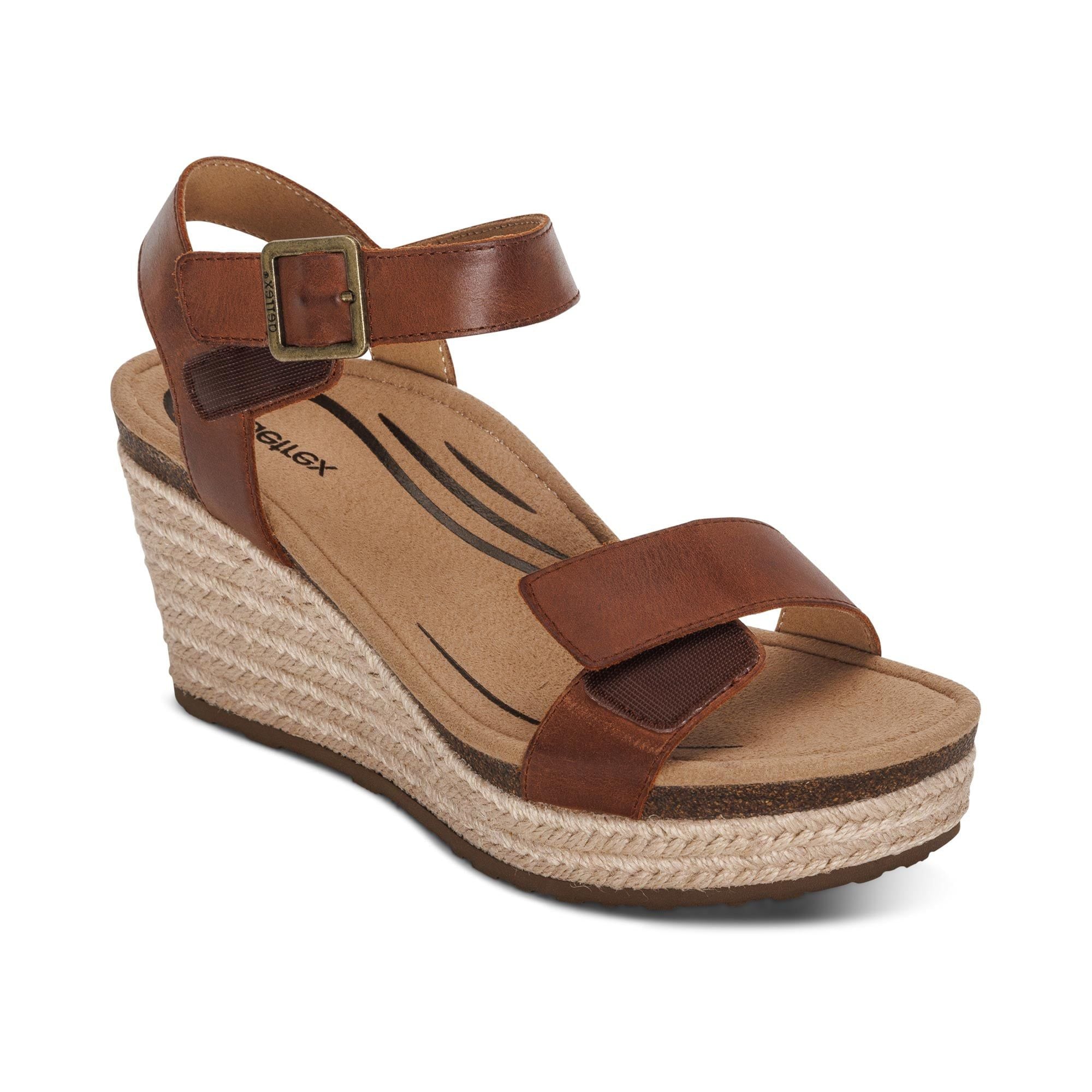  Giày sandal cao gót sức khỏe nữ Aetrex Sydney Walnut 