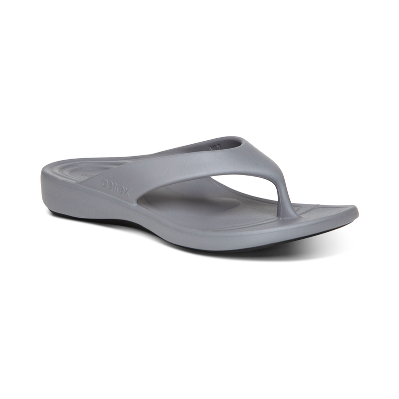  Dép xỏ ngón sức khỏe nữ Aetrex Maui Grey 