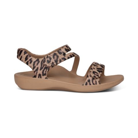  Giày sandal sức khoẻ nữ Aetrex Jillian Sport Leopard 