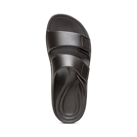  Dép quai ngang sức khỏe nam Aetrex Milos Black 