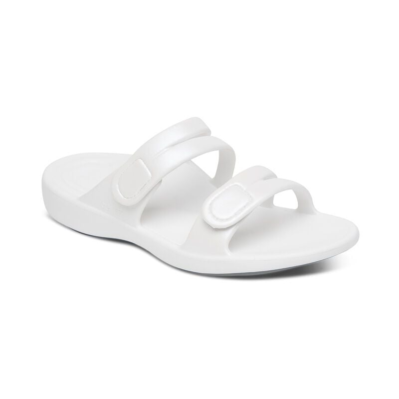  Dép quai ngang sức khoẻ nữ Aetrex Janey Sport White 
