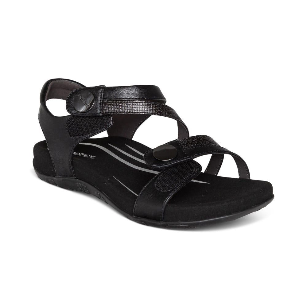  Sandal sức khỏe nữ Aetrex Jess Black 