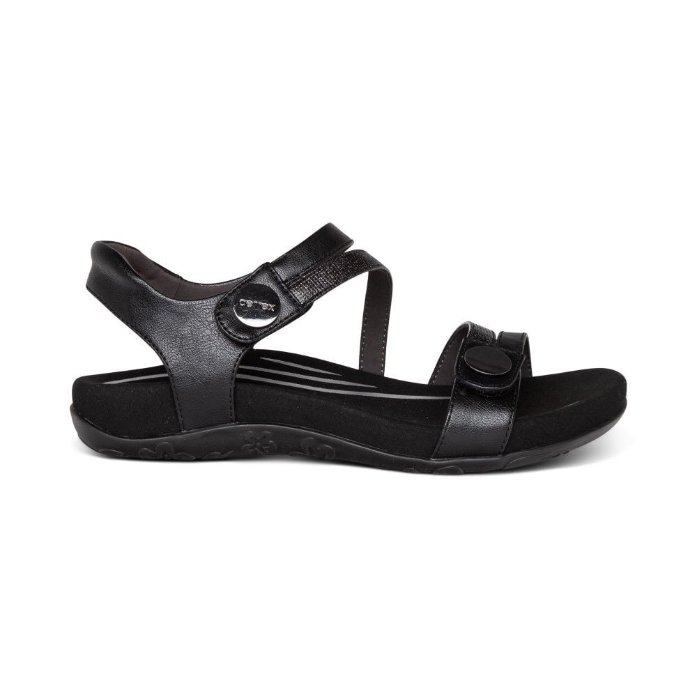  Sandal sức khỏe nữ Aetrex Jess Black 