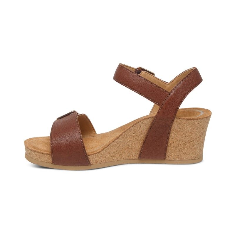  Giày Sandal cao gót sức khoẻ nữ Aetrex Lexa Brown 