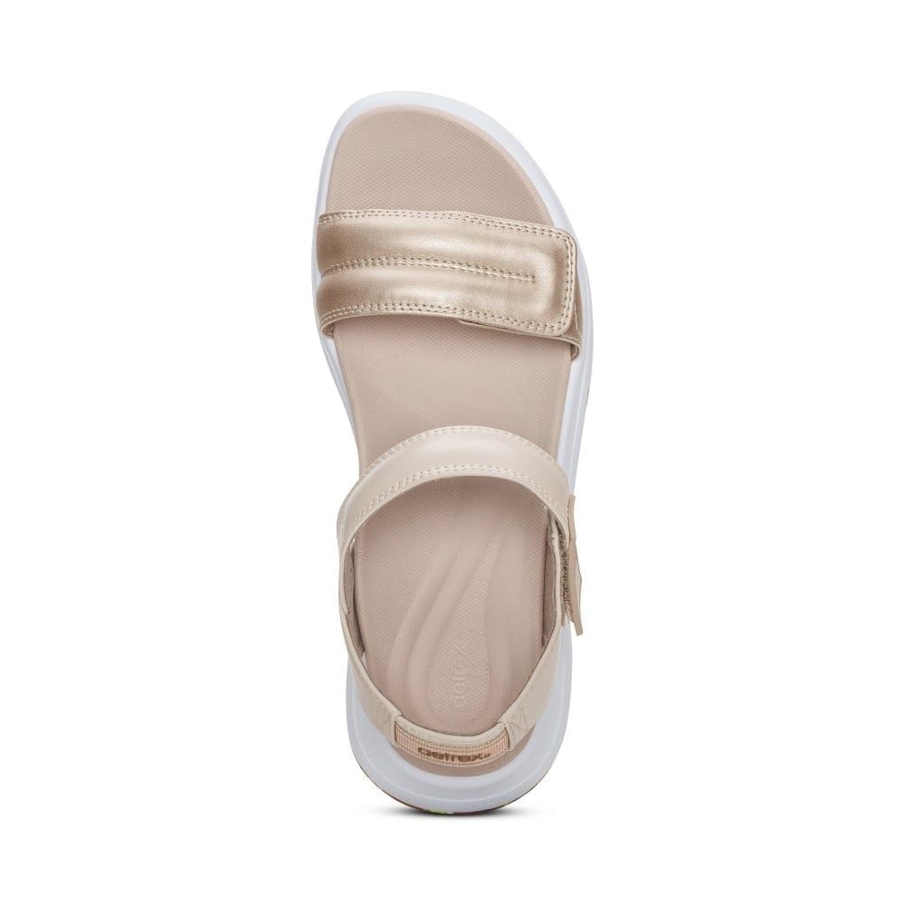  Giày Sandal sức khỏe nữ Aetrex Whit Champagne 