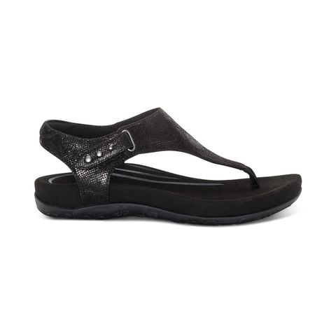  Giày sandal sức khỏe nữ Aetrex Ellie Black 