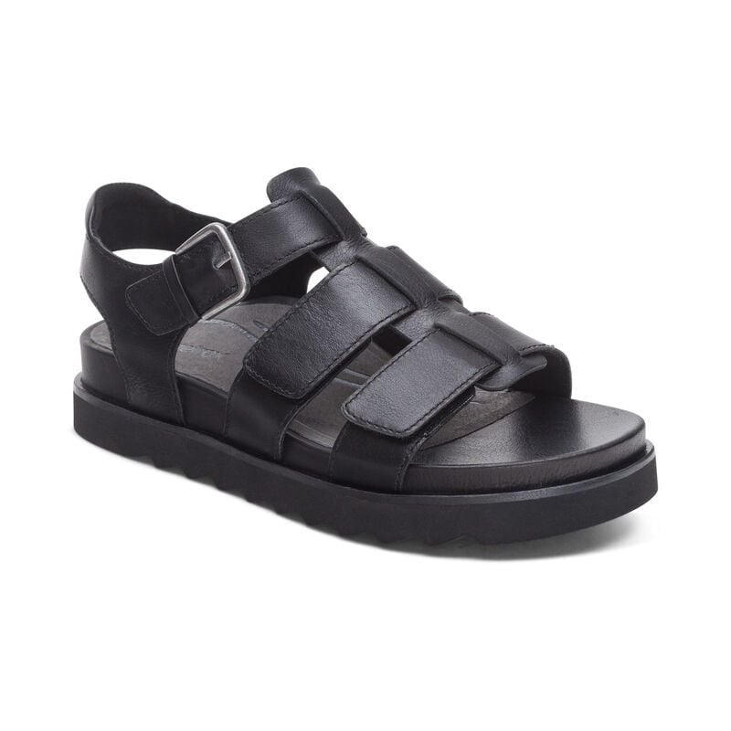  Giày sandal sức khỏe nữ Aetrex Romy Black 