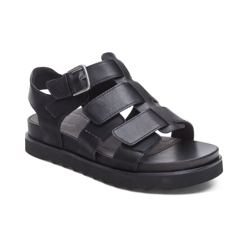  Giày sandal sức khỏe nữ Aetrex Romy Black 