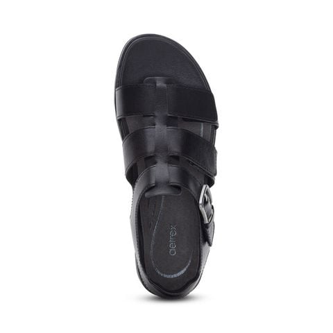  Giày sandal sức khỏe nữ Aetrex Romy Black 