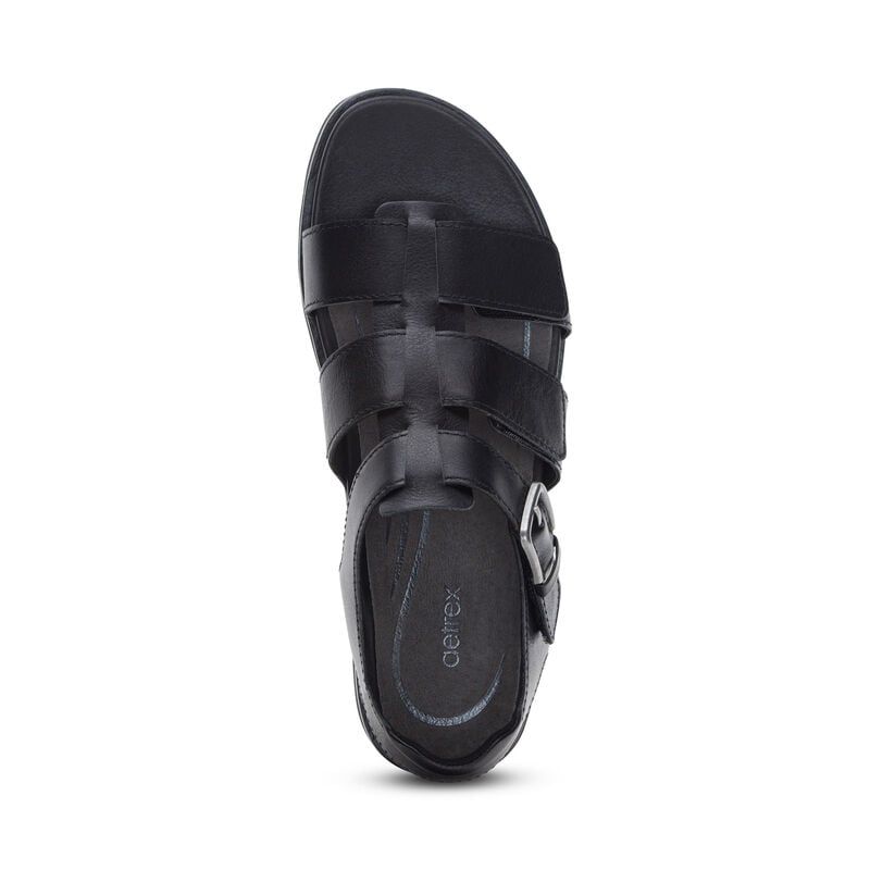 Giày sandal sức khỏe nữ Aetrex Romy Black 