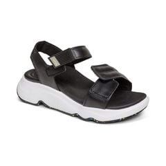  Giày Sandal sức khỏe nữ Aetrex Whit Black 