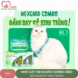  NexGard Combo trị nội ngoại ký sinh cho mèo 