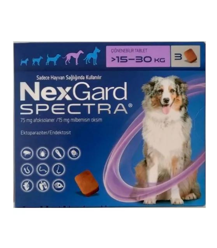  NexGard Spectra trị ve bọ chét + sổ giun cho chó >15 -30kg 