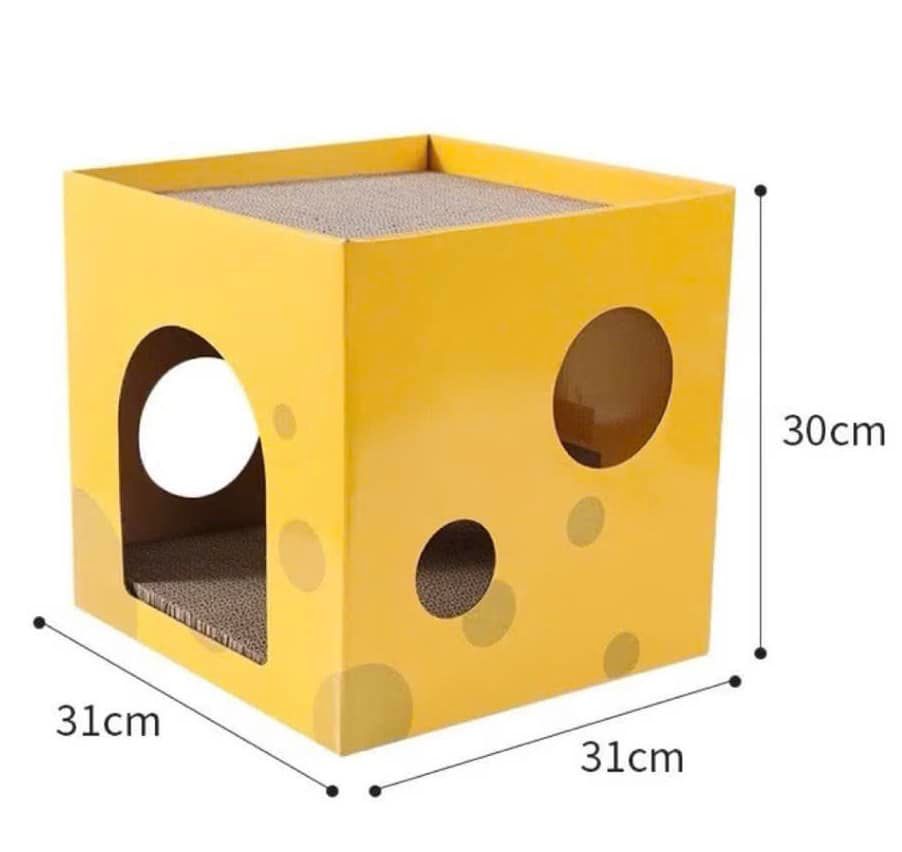  Cào móng 2 tầng cục phô mai cho mèo 