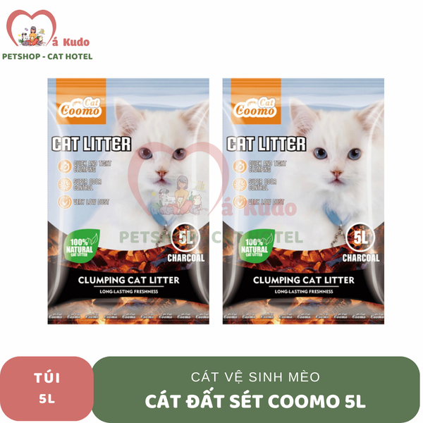  Cát đất sét Coomo than hoạt tính 5L 