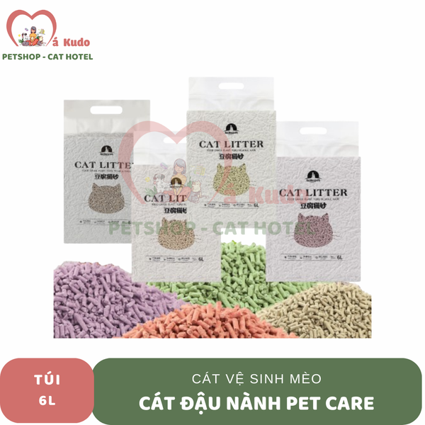  Cát đậu nành PetCare 6L - Hạt dài 