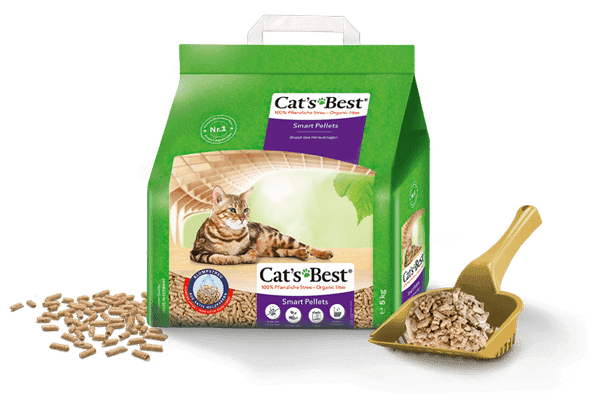  Cát gỗ hữu cơ Cat's Best Smart Pellets - Vón cục mềm và không dính chân 