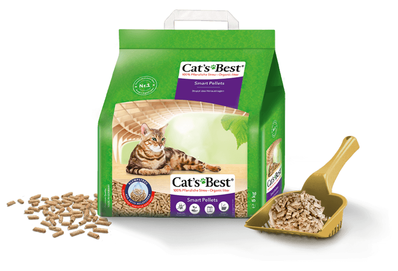  Cát gỗ hữu cơ Cat's Best Smart Pellets - Vón cục mềm và không dính chân 