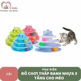  Đồ chơi tháp banh nhựa 3 tầng cho mèo 