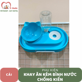  Khay bát ăn kèm bình nước chống kiến 