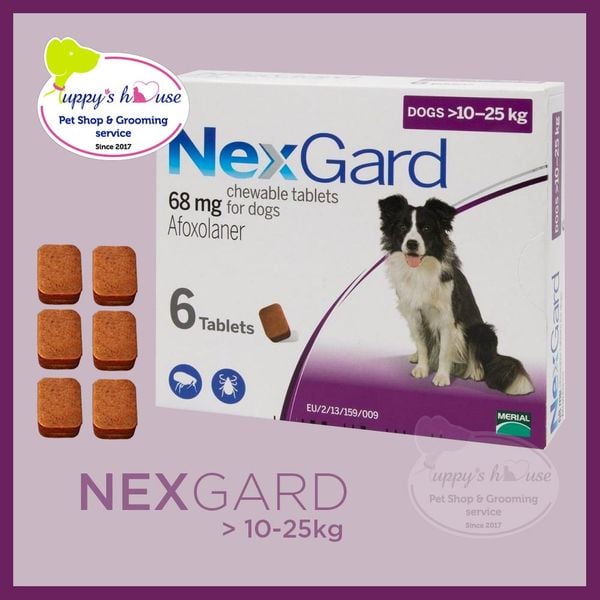  NexGard Trị ve + bọ chét cho chó >10-25kg 