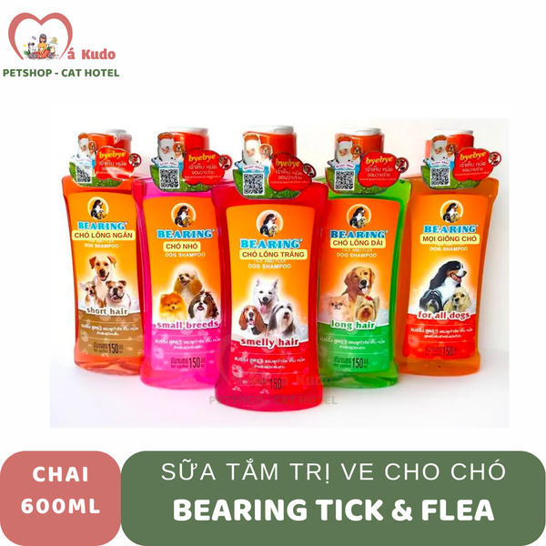  Sữa tắm ngăn ngừa bọ chét Bearing Tick & Flea cho chó 