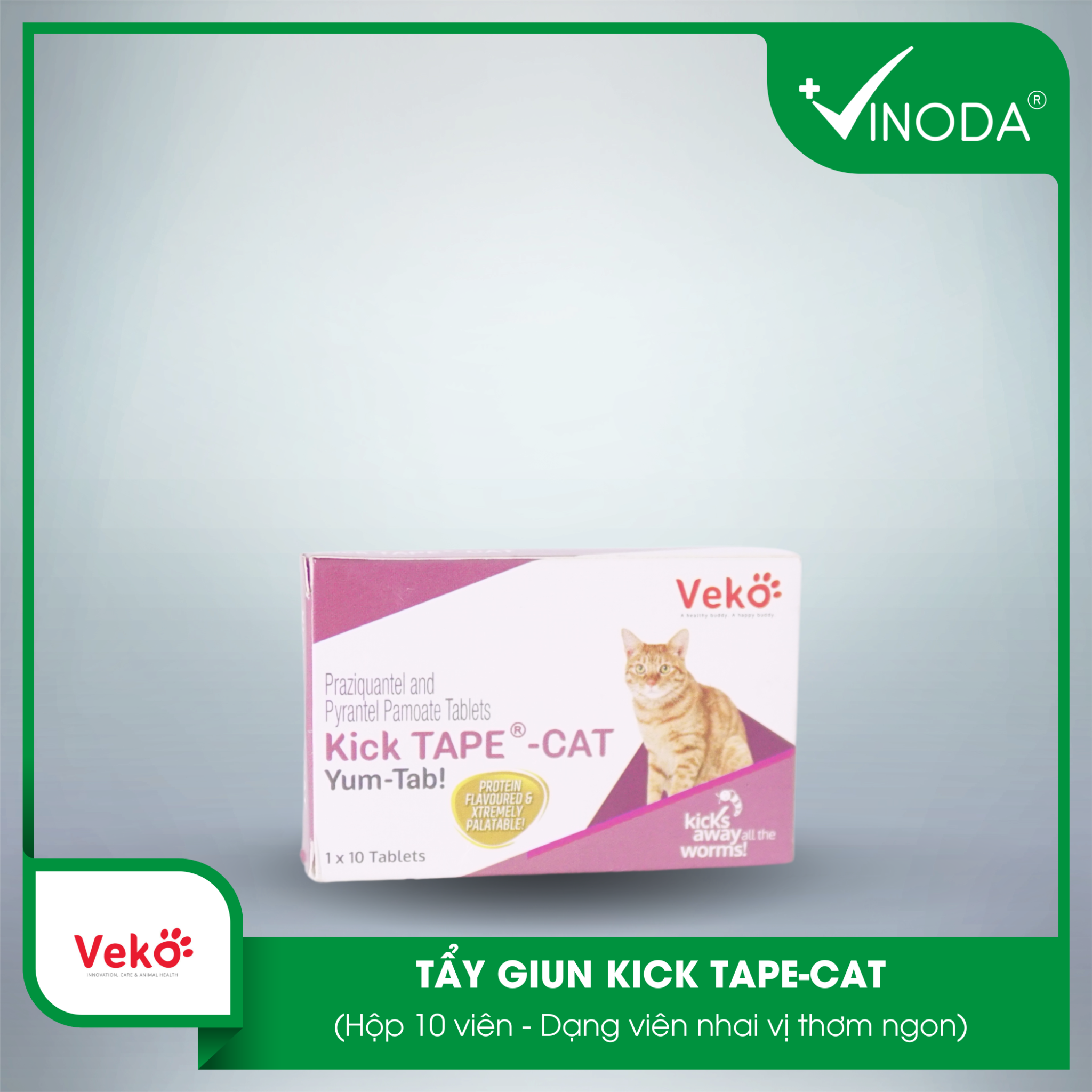  Thuốc sổ giun cho mèo Veko Kick TAPE-CAT 