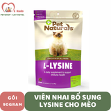  Viên nhai bổ sung L-Lysine cho mèo Pet Natural 