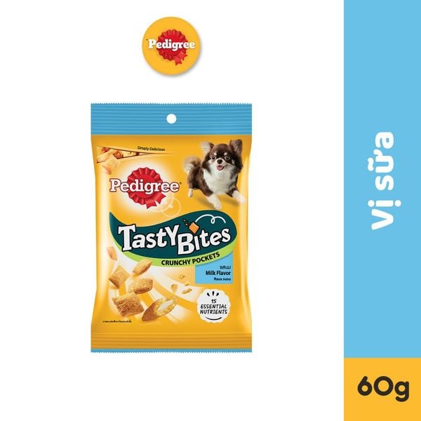  PEDIGREE Tasty Bites - Bánh Thưởng Cho Chó Viên Giòn Tan Vị Sữa 60g 