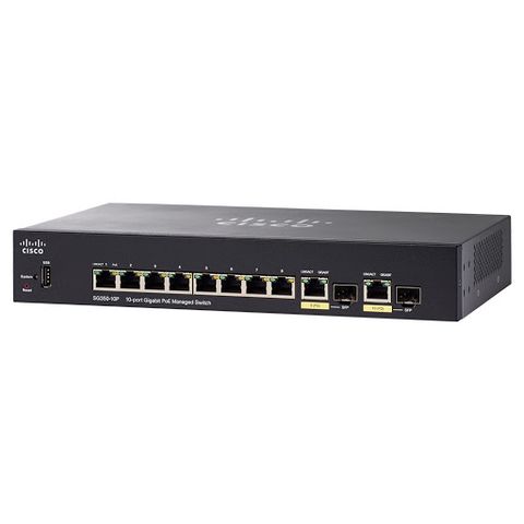  Cisco SG350-10P 10-port Gigabit POE Managed Switch  ( SG350-10P-K9-EU ) 