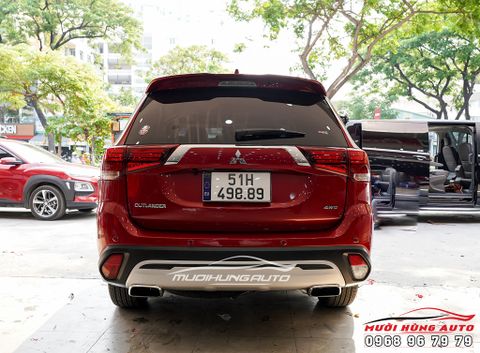  Độ Pô Thể Thao Cho MITSUBISHI OUTLANDER 2021 Mẫu Pô Vuông Cá Tính 