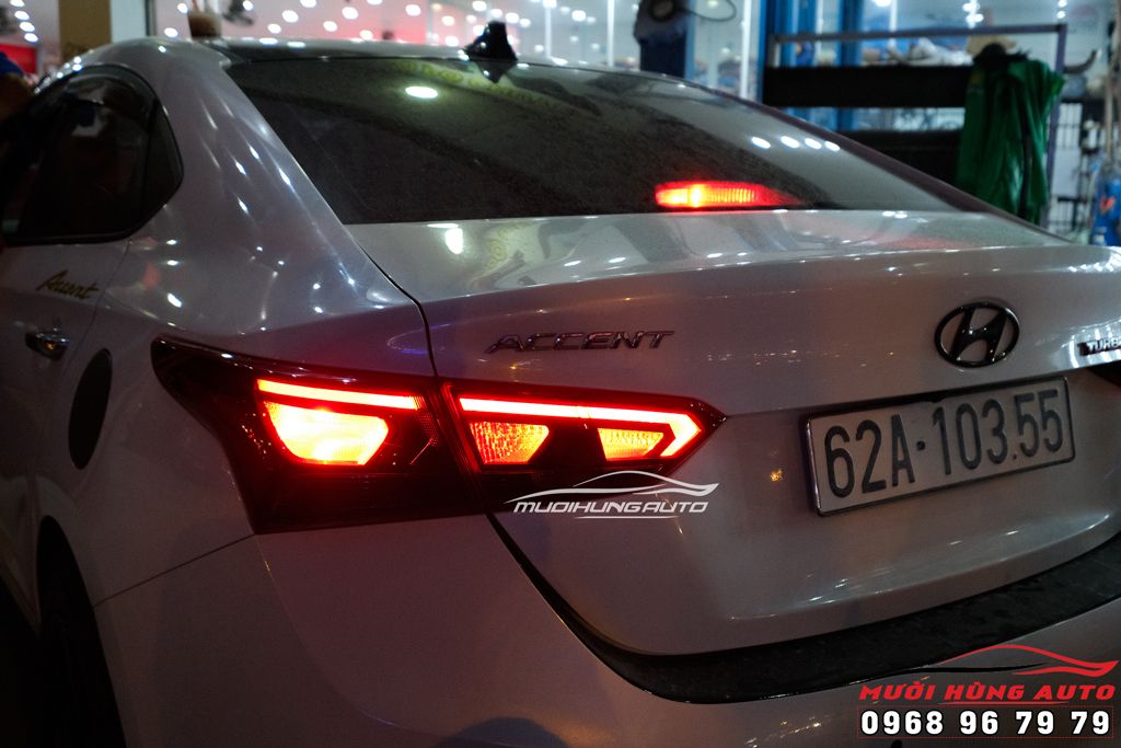 Độ Đèn LED Hậu Cho Xe Hyundai Accent Uy Tín Tại Mười Hùng Auto