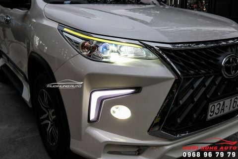  Độ Đèn Pha Bi LED Laser Aozoom L6 Và Bi Gầm GTR Cho Xe Fortuner 2020 