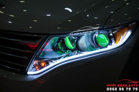  Độ Đèn Xe Toyota Sienna Bi LED Đổi Màu Chuyên Nghiệp 
