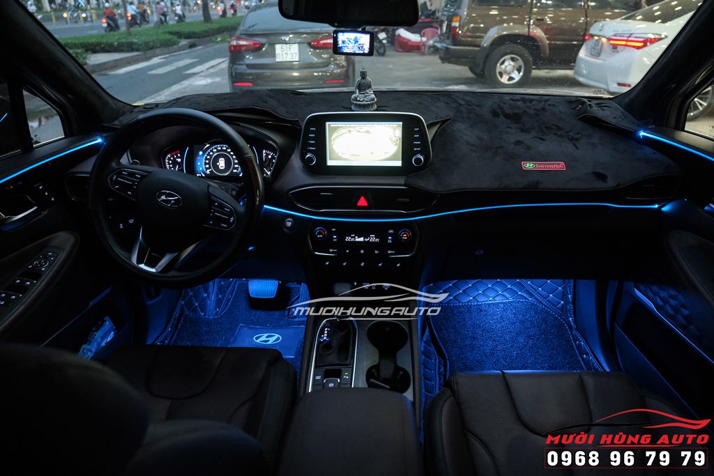 Độ LED Nội Thất Xe Santafe 2020 Chuyên Nghiệp Tại Quận 1 TPHCM