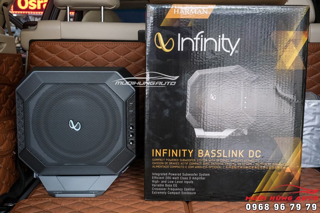 Độ Âm Thanh Loa Sub Ô Tô Hiệu INFINITY BASSLINK DC Chuyên Nghiệp