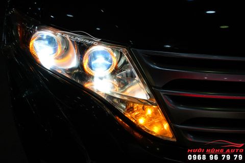  Độ Đèn Bi LED DOMAX X-LED Và Vòng Angel Eyes Cho Toyota Venza Siêu Sáng 