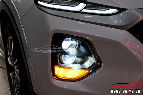  Nâng Cấp 04 Bi LED Jaguar Cao Cấp Xe Hyundai Santafe 2019 
