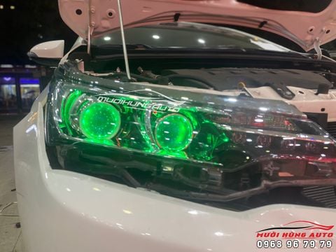  Độ 4 Bi LED WOLF LIGHT Và Mắt Quỷ Đổi Màu Cho TOYOTA ALTIS 2018 Chính Hãng 