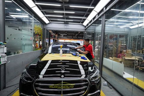 Xe Mercedes S450 2022 Dán Phim Cách Nhiệt 3M Chính Hãng