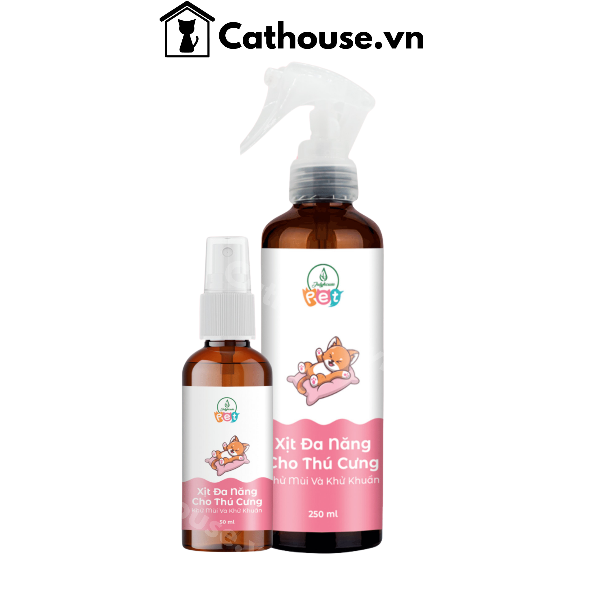  Xịt Lau Cấp Tốc Khử Mùi Và Khử Khuẩn Cho Chó Mèo JULYHOUSE 