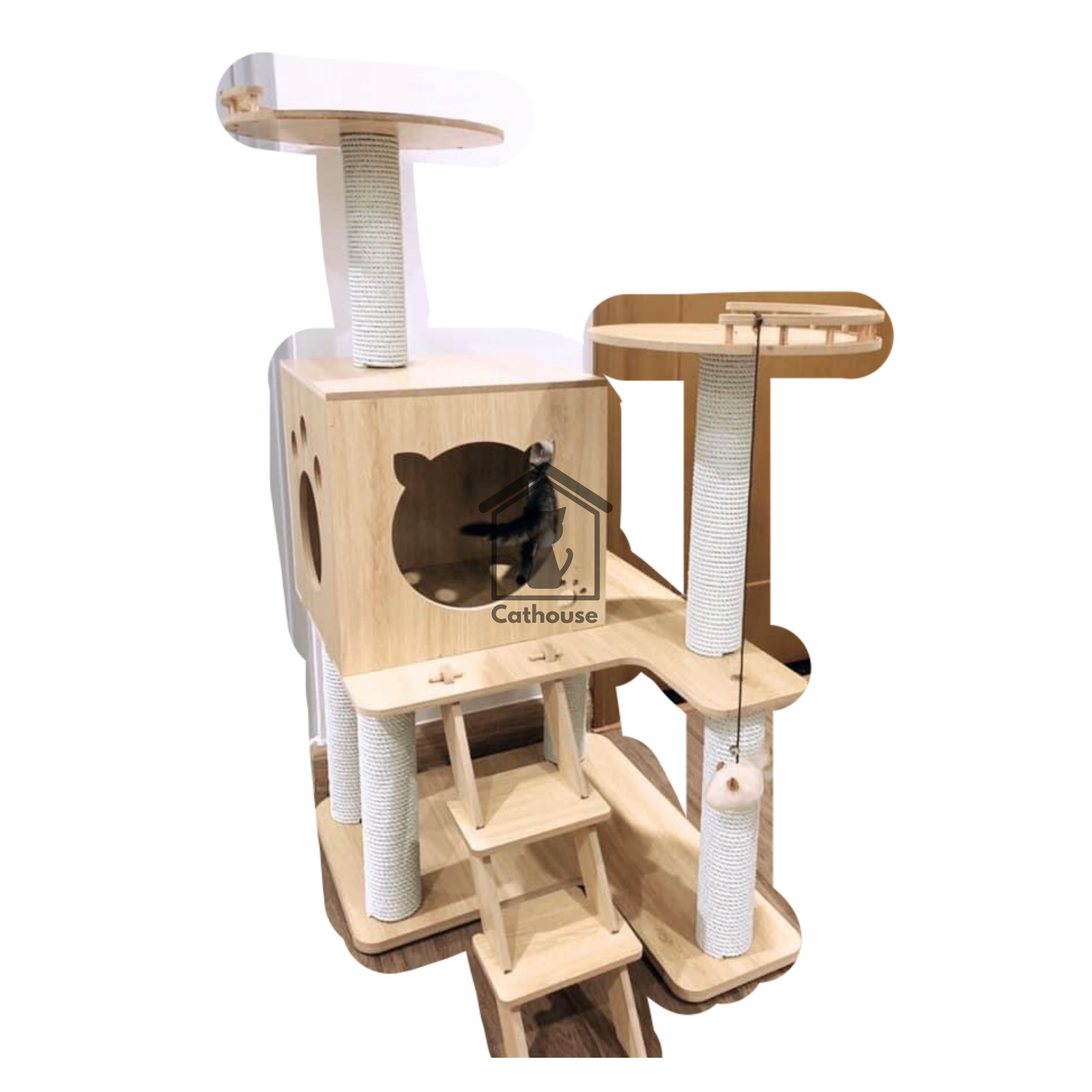  Cat Tree Bằng Gỗ Mẫu Nhỏ 04 