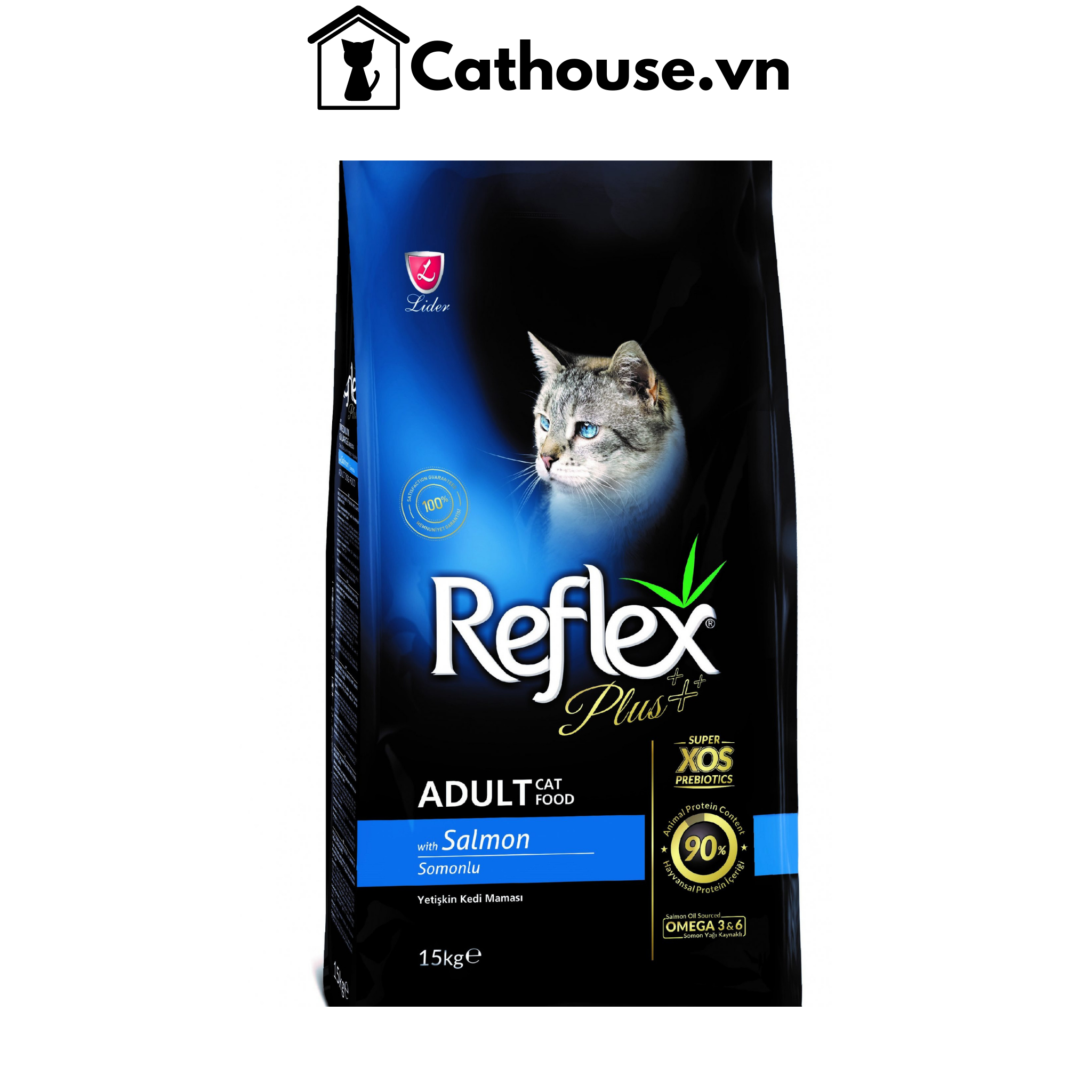  Hạt Mèo Reflex Plus Adult Salmon Vị Cá Hồi 